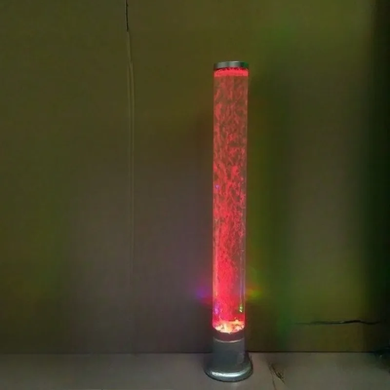 Flat-Top LED Bubble Water Column Light, Cylindrical Aquarium Light, Home Bar Ambient Light, 75 cm Tall, 5V USB Power Cord