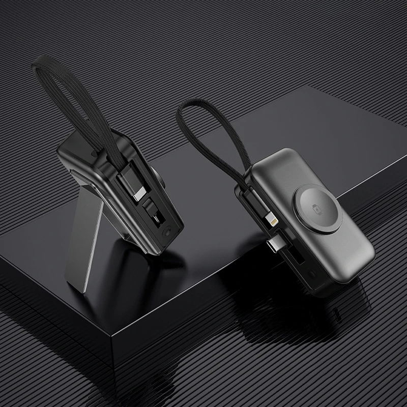 

Магнитное зарядное устройство Power Bank 5000 мАч для Apple Watch 9 8 7 6 5 iPhone 17 16 15 pro max 13 Запасной аккумулятор Powerbank