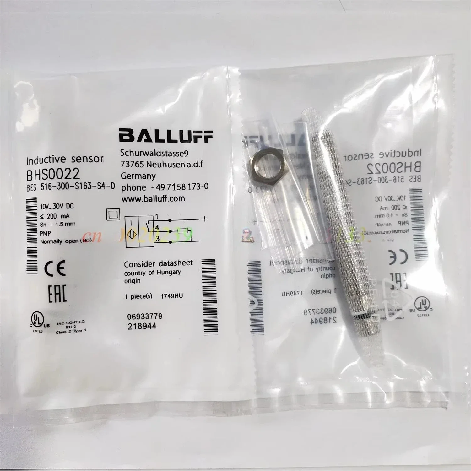 

1 шт. BHS0022 BES 516-300-S163-S4-D новый высококачественный датчик приближения