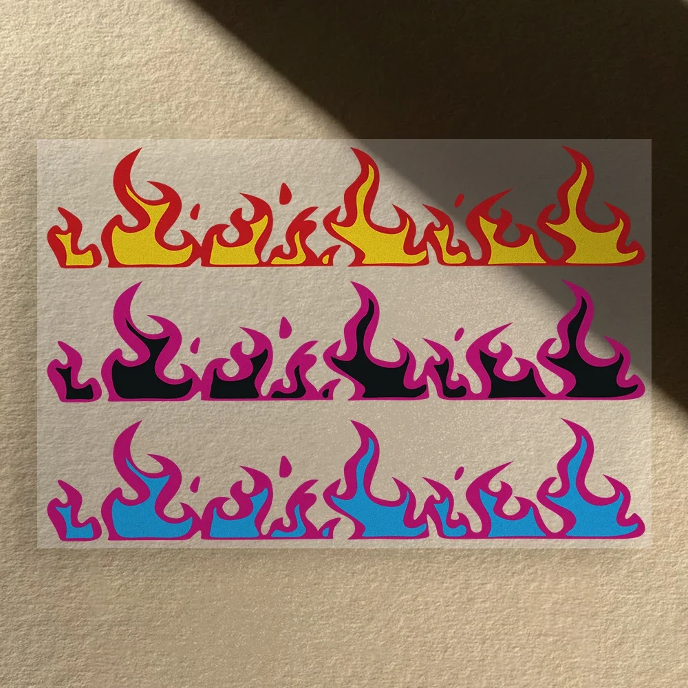 

Наклейка на мотоцикл, водонепроницаемая для Helme Tank, кузов автомобиля, велосипеда, универсальная виниловая наклейка, пламя