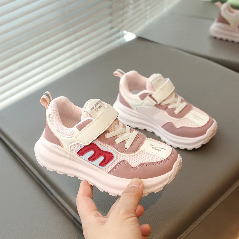 

Spring new children's casual sports shoes, color-blocked mesh dad shoes, breathable, soft and comfortable
