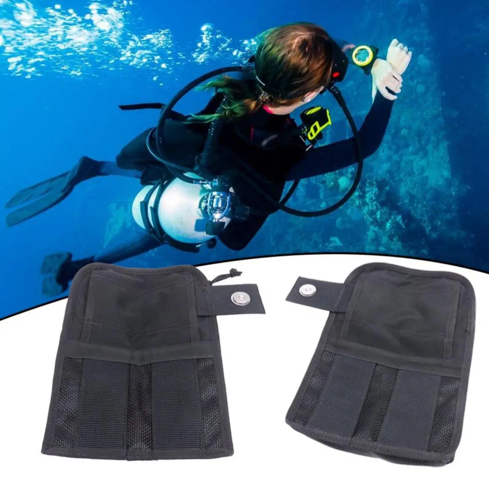 Technical Diving Pocket Zipper Dive Leg Bag Waterproof Coating Scuba Leg