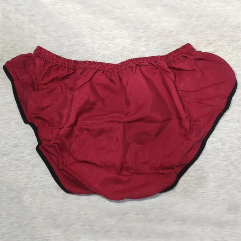 100% natural silk male briefs,100% silk U convex underwear men,plus size pure silk men panties