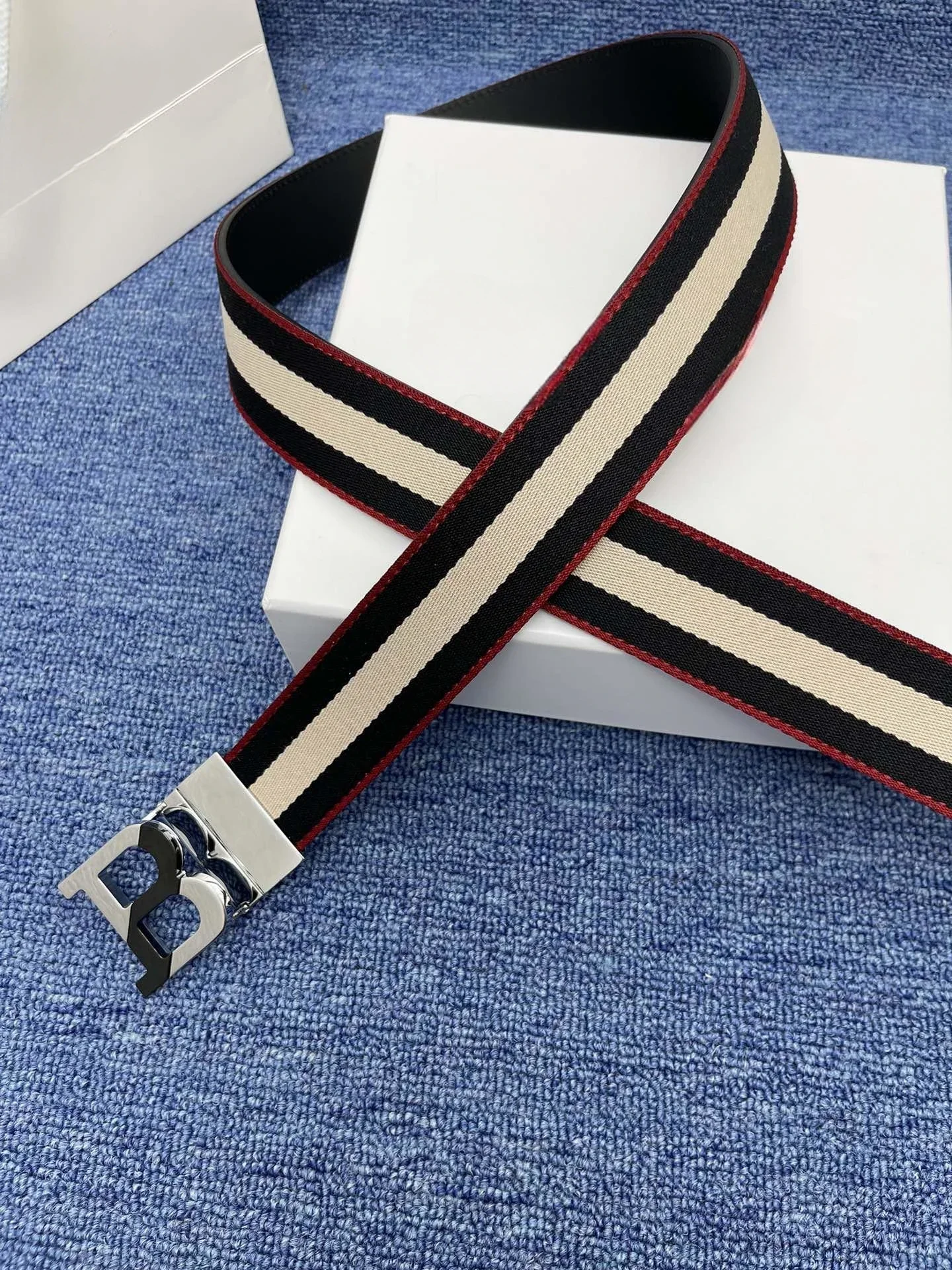 

New B Brand Belts Fashoin Brand Patchwork Leather Canvas Design Belts High Quality Male Strap Luxury Causal Business Waistband