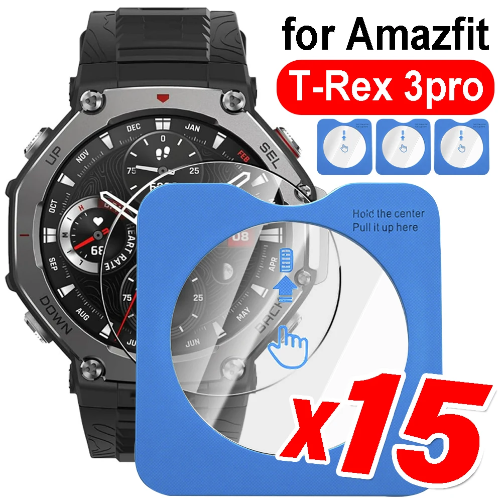 

1-15 шт., простая в установке защитная гидрогелевая пленка для экрана для Huami Amazfit T-Rex 3 Pro HD, пленка из закаленного стекла для Amazfit T-Rex 3 Pro