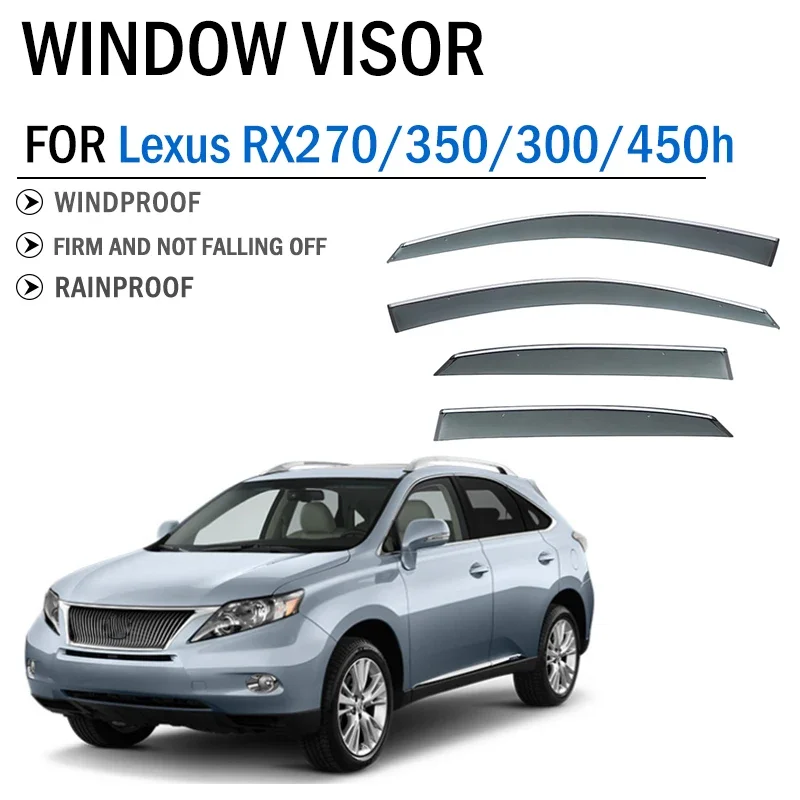 2009-2015 FOR Lexus RX270 RX350 RX300 RX450h Window Visor Deflector Visors Shade Sun Rain Guard Smoke Cover Shield Awning Trim