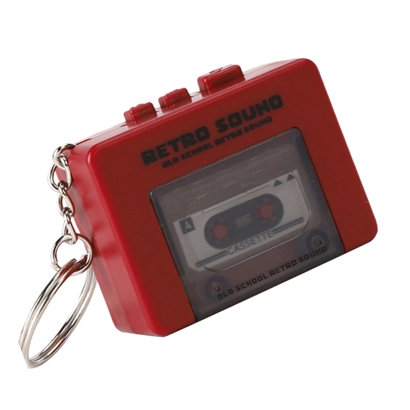 

Miniature Cassettes Player Keychains with Recording Function and Music for Bags