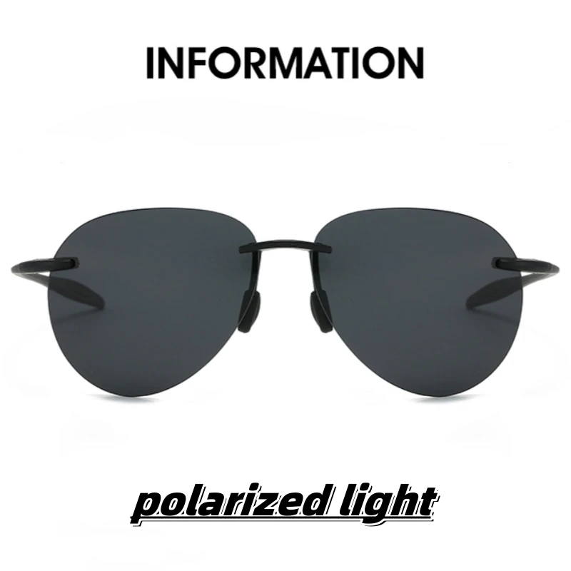 New ultra-light frameless colorful polarized sunglasses for men and women TR90 material suitable for leisure and vacation UV400