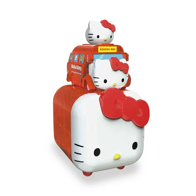 Sanrio Riding Family 헬로 키티 쿠로미 멜로디 자동차 만화 캐릭터 수제 장식품 어린이 장난감 생일 선물