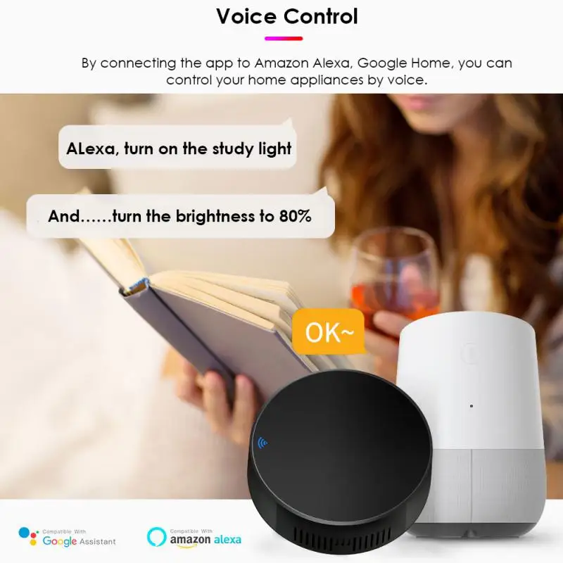 Aubess IR Remote Control Smart Wifi Universal Infrared Tuya For Smart Home Control For TV DVD AUD AC Work With Alexa Google Home