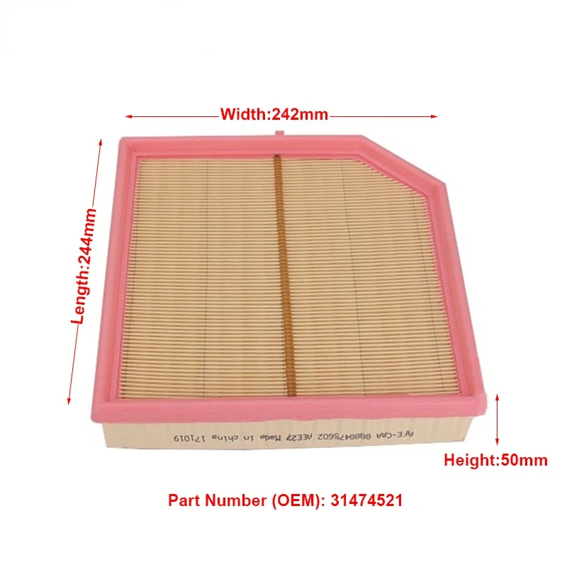 Car Air Filter Cabin Filter OEM 31474521 31497285 for VOLVO XC40 1.5T T3 2.0T D4 T4 T5 2017 2018 2019 2020 Model Car Filter Set