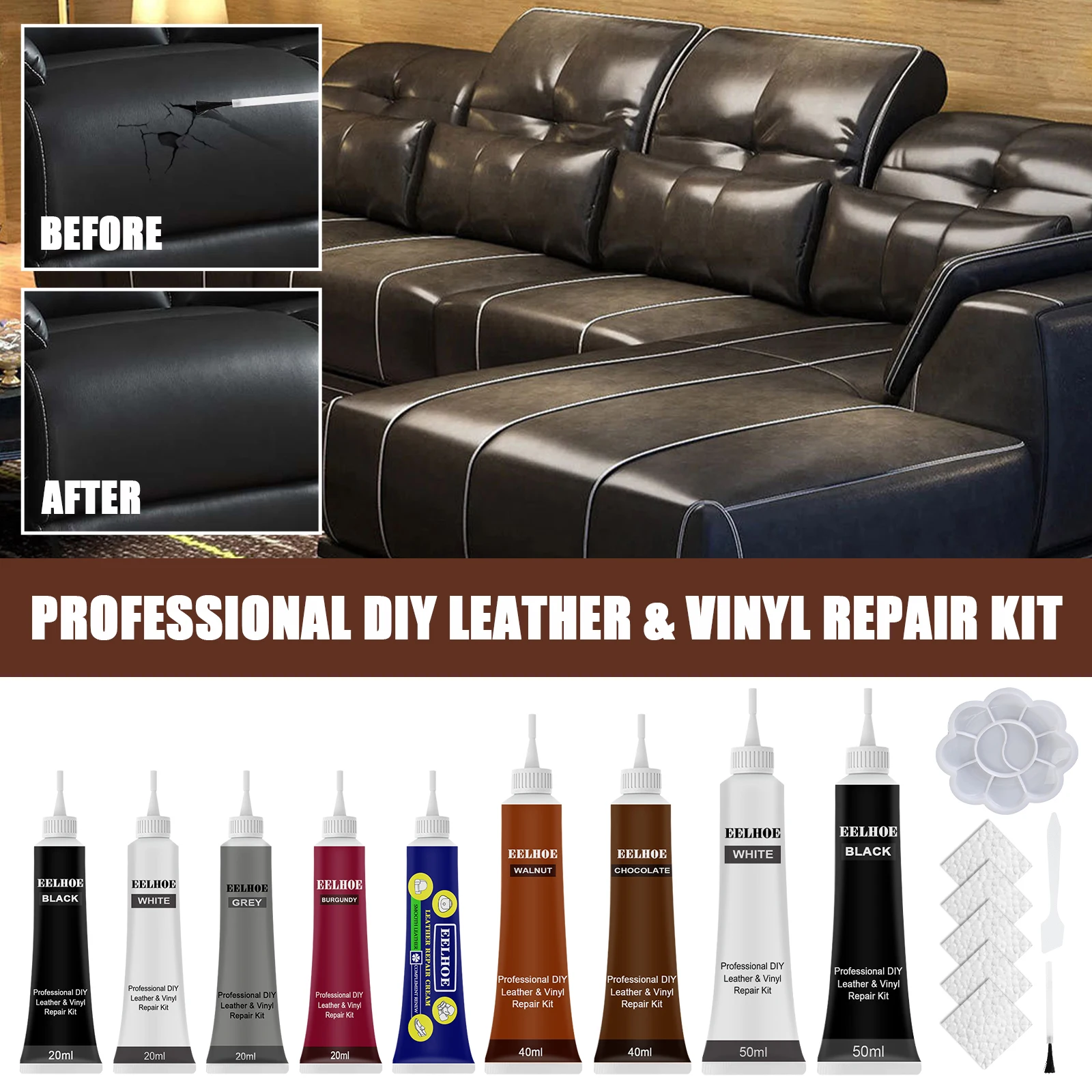 Car Sofa Leather Touch Up Cream Leather Bag Leather Shoes Leather Refurbishment Leather Touch Up Cream Color Changing Agent