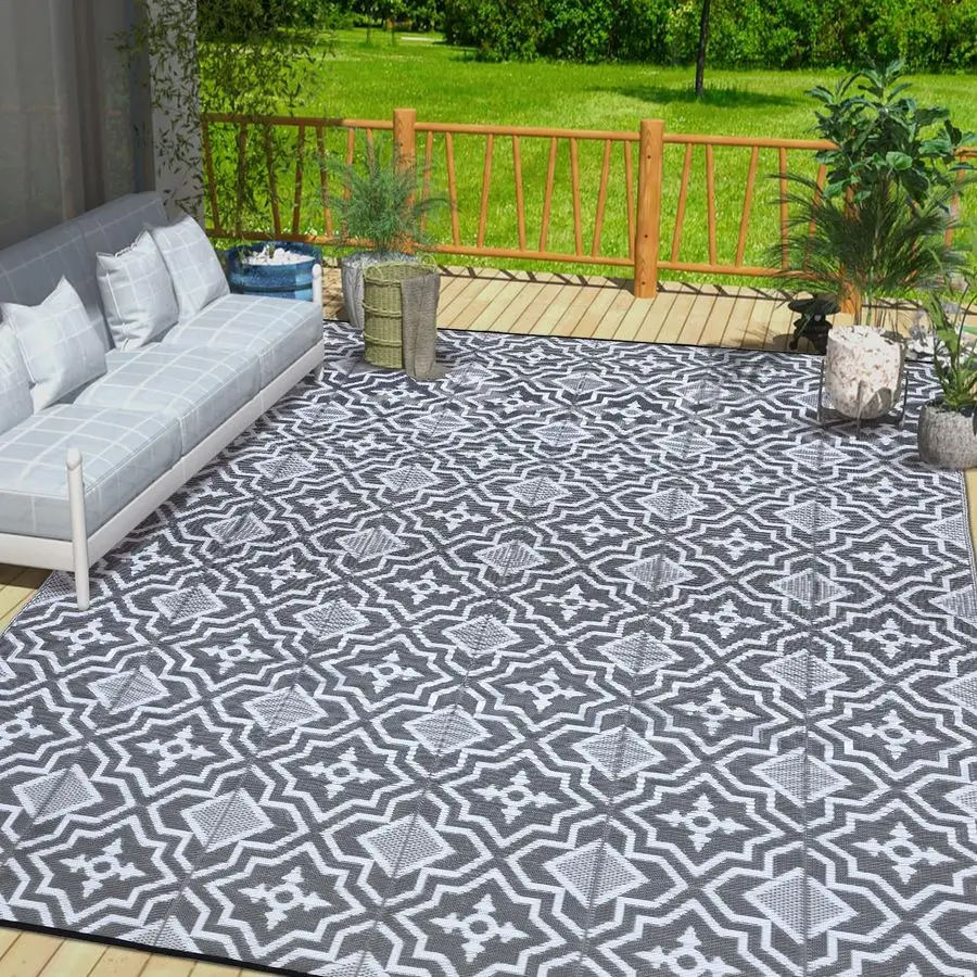 

Plastic Straw Rug 8x10 Waterproof Outdoor Patio Rug,Porch Balcony Rug,Reversible Rv Camping Floor Mat Outside Mat Camping GiftsG