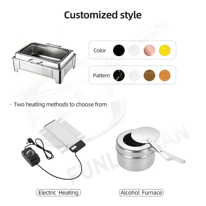 Luxury Commercial Catering Insulation Pot Buffet Set Eco Friendly Stainless Steel Restaurant Stove