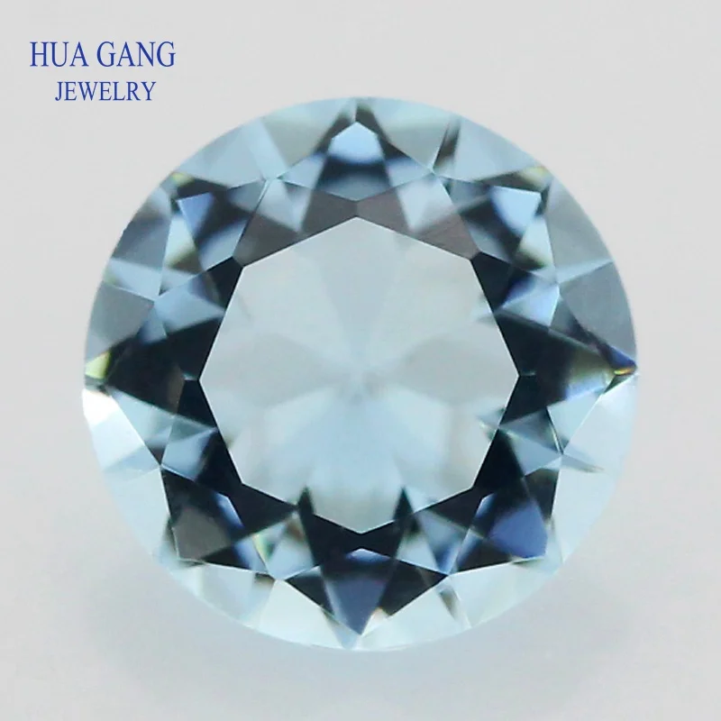 Colored glass bead 50pcs/lot 3.0~12mm Various Color Loose Glass Stone Round Brilliant Cut Glass Synthetic Gems Stone For Jewelry