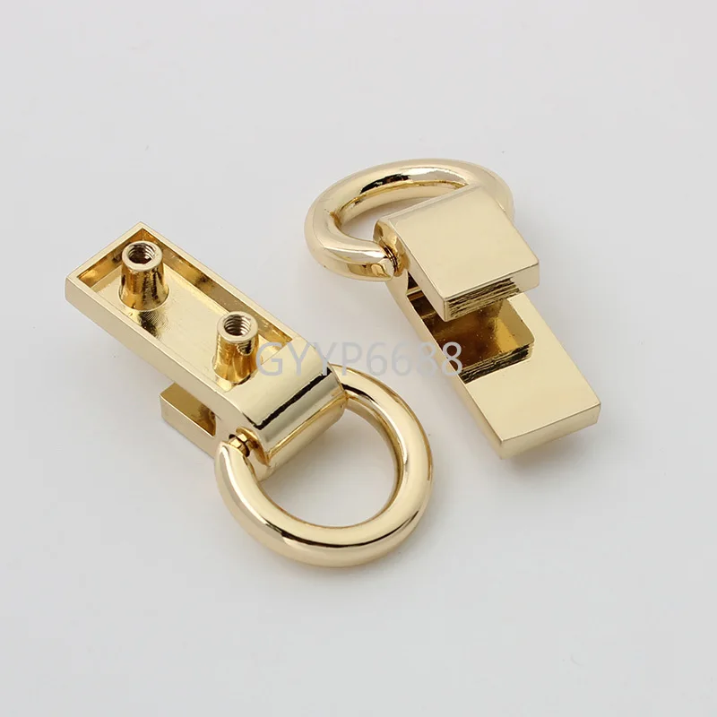 30pcs light gold 55*28mm round shape decorative connection buckle for diy woman handbag purse hardware factory direct