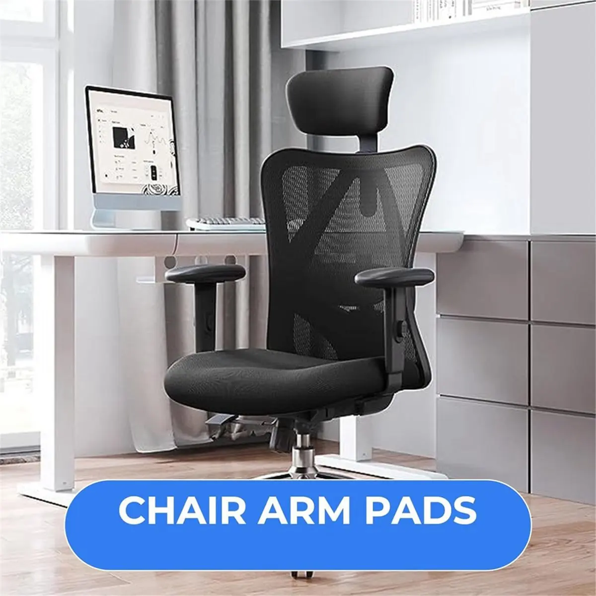 

НОВИНКА 2026: Комплект из 2 накладок для подлокотников стула – Эргономичные сменные детали для подлокотников, накладки-колпачки для стульев