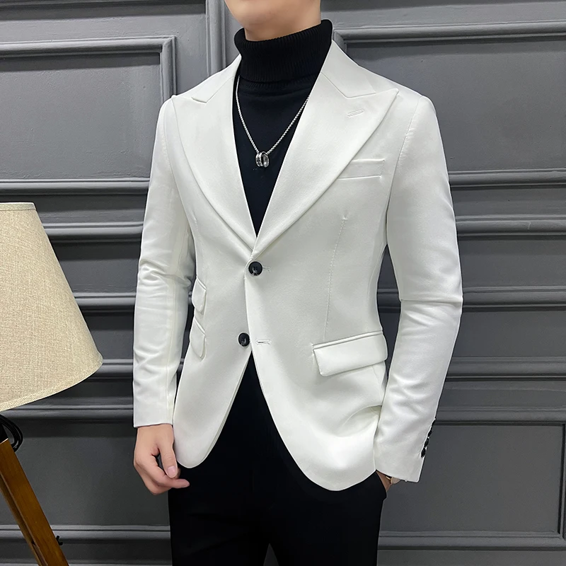 

Mens Suit Slim Fit One Button Solid Tuxedo Blazers Jacket Business Suits Wedding Party Homecoming Suits Men terno masculino