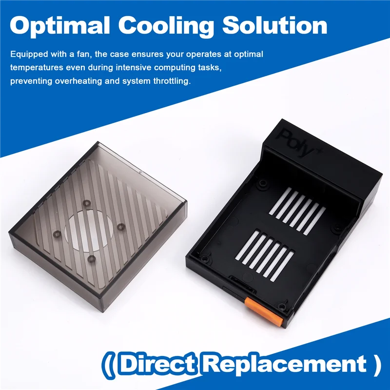 M01K For Raspberry Pi 5 Case With Cooling Fan Enhanced Protection Durable Design Easy Assembly Perfect Fit Black