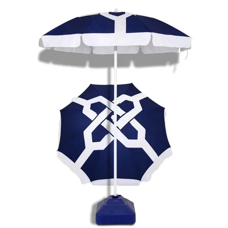 Large direct retractable umbrella with manual control and folding function, sea umbrella for camping