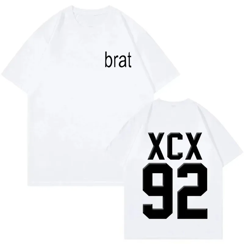 Charli XCX Brat Harajuku estampado mujer camiseta calle coreana manga corta verano algodón Punk Tops Sudaderas ropa cómoda