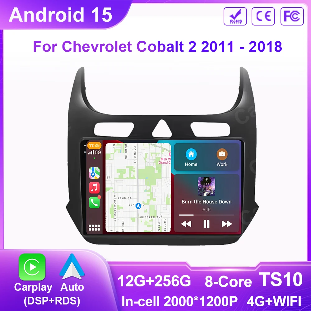 

Android 15 For Chevrolet Cobalt 2 2011 - 2018 Car Radio Multimedia Video Player Navigation stereo GPS WIFI+4G BT NO 2din din DVD