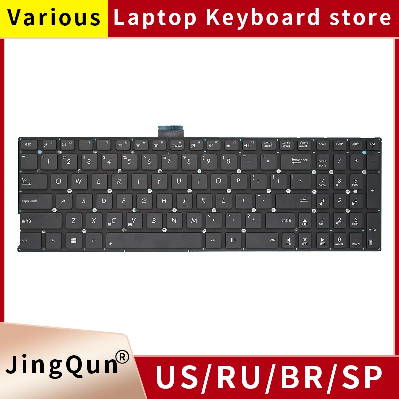 Oryginalna amerykańska rosyjska klawiatura SP BR do laptopów ASUS X555L A555Y R557L R556L FL5600 W519L VM510L VM590L X553M W509L R565L X503M