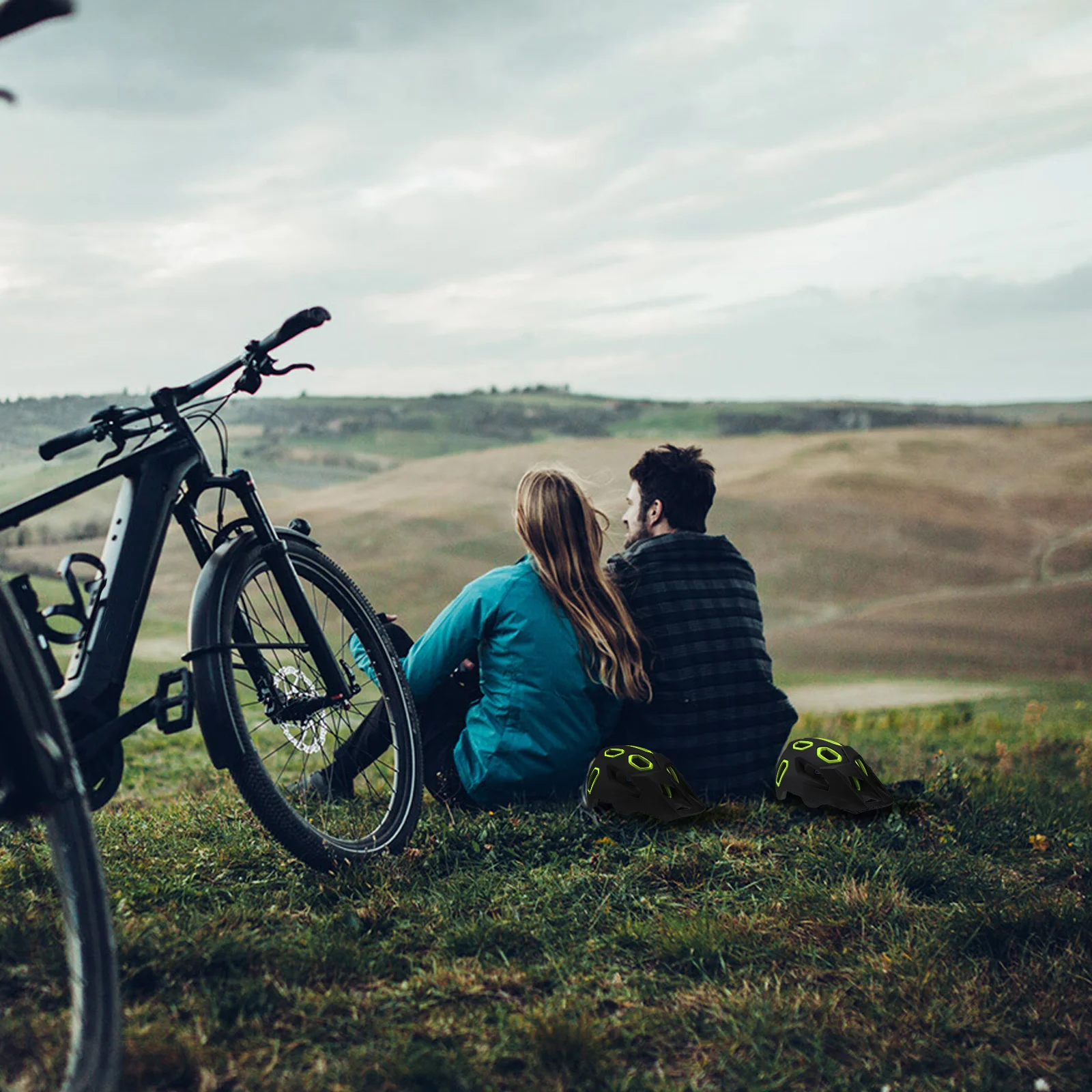 

1pc Cycling For Mountain Bike Skateboard Adjustable Lightweight Riding For Men Women Outdoor Sports Black