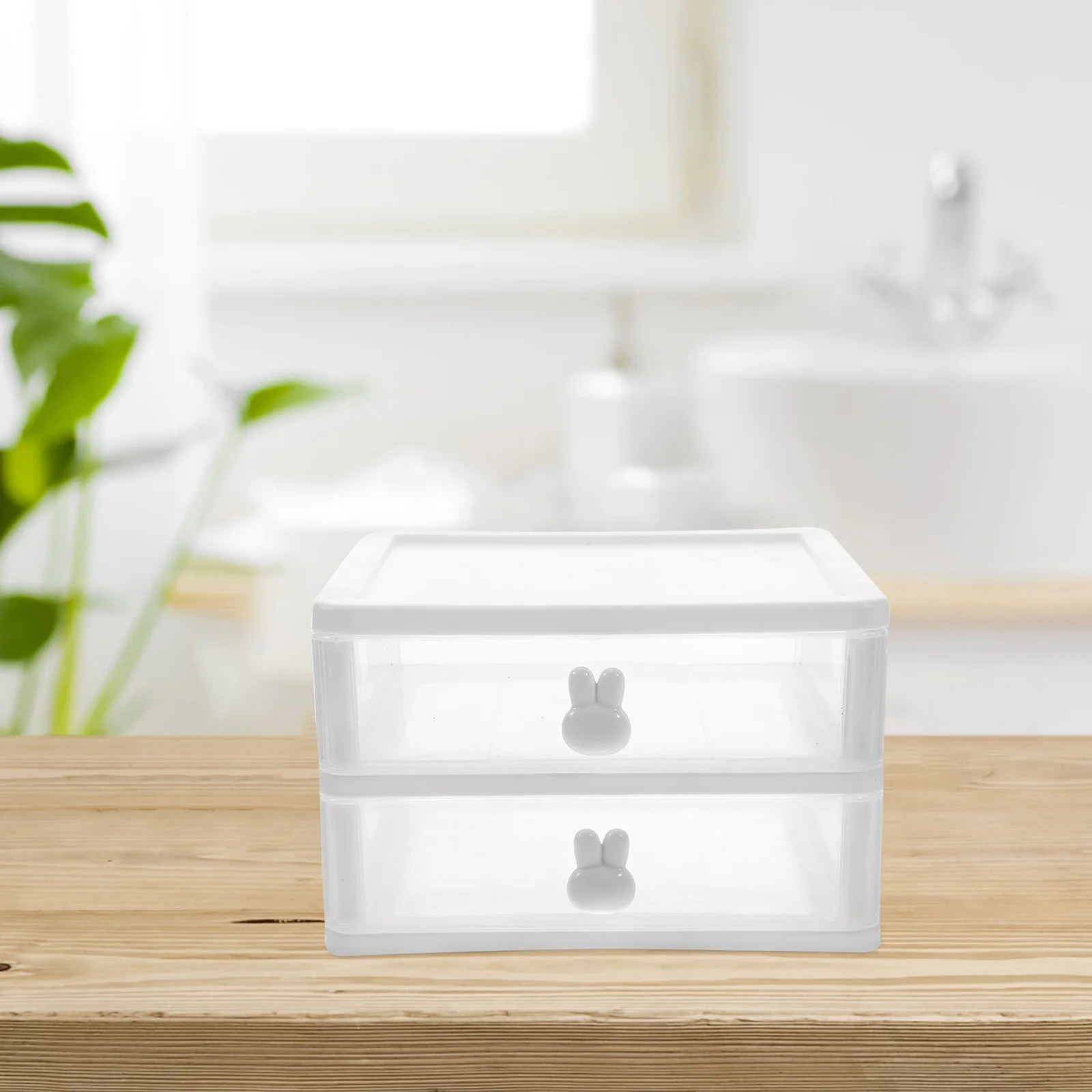 

Storage Shelf Drawers Desktop Box Plastic Organizer Makeup Stand Practical Decorative Table Style Office