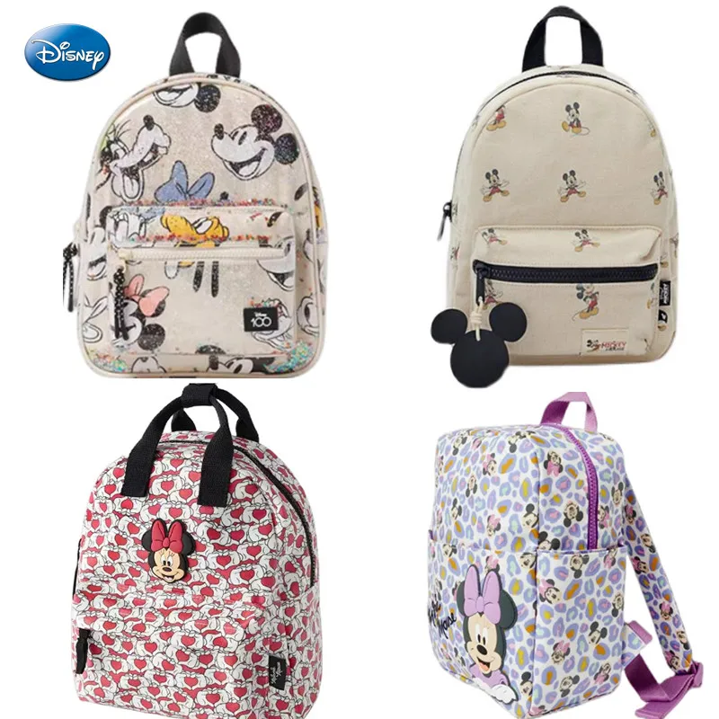 Disney Cartoon Minnie Mickey Baby Boys Girls Bacpack Donald Duck Pattern Backpack Bag Anime School Bags Children's Bag Gifts