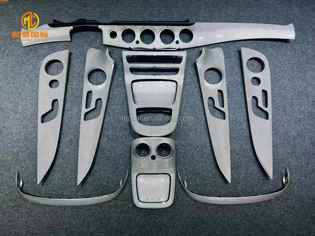 Car AccessoriesW213 Silver Carbon Fiber Interior For Mercedes Benz E300 E400 E63 W213 Automotive Interior