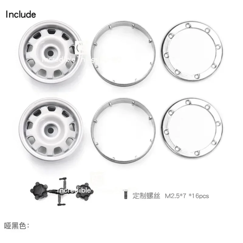 1.9 Inch Heavy Metal Wheels #G10 For 1/10 RC Crawler Car TRXS TRX4 Defender Blazer SCX10 T4 Tamiya #G0130K
