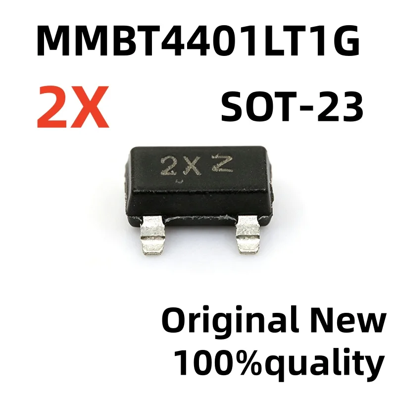 20-100pieces 100% brand new original genuine MMBT4401 MMBT4401LT1G 2X 600mA 40V SOT-23 NPN surface mount transistor