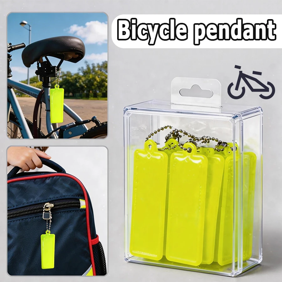 3PCS Strip Pendant PVC Rectangular Shape Keychain Travel Backpack Decoration Pendant