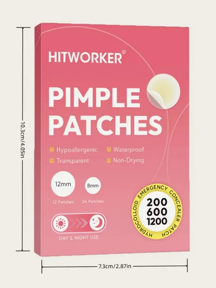 200/600/1200 قطعة من رقع حب الشباب |   خالية من الكحول، لطيفة وغير مهيجة، مناسبة لجميع أنواع البشرة، آمنة ومقاومة للماء