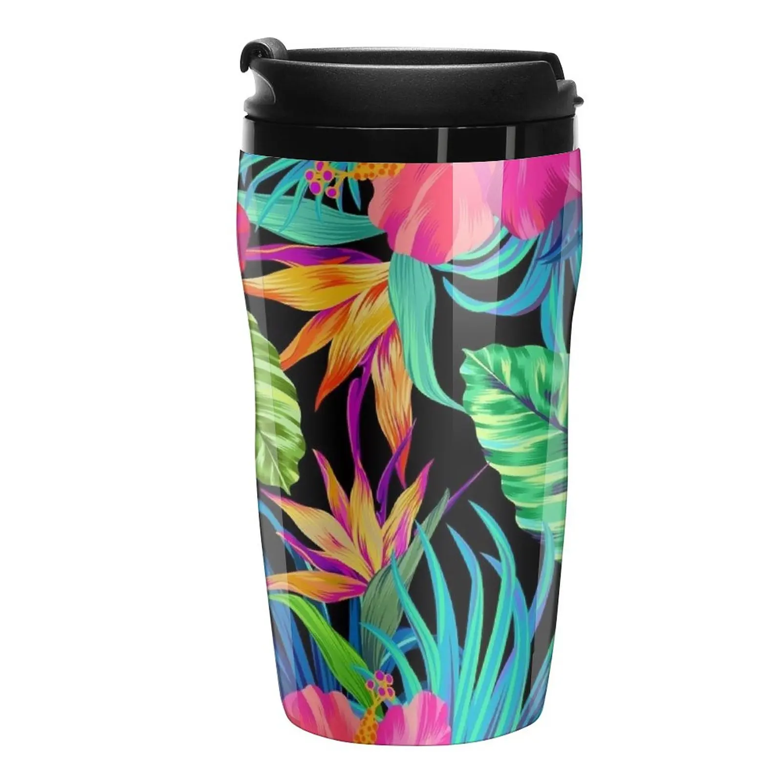 New Drive You Mad Hibiscus Pattern Travel Coffee Mug Coffee Mug Thermos Cup Cute Mugs Cups Of Coffee