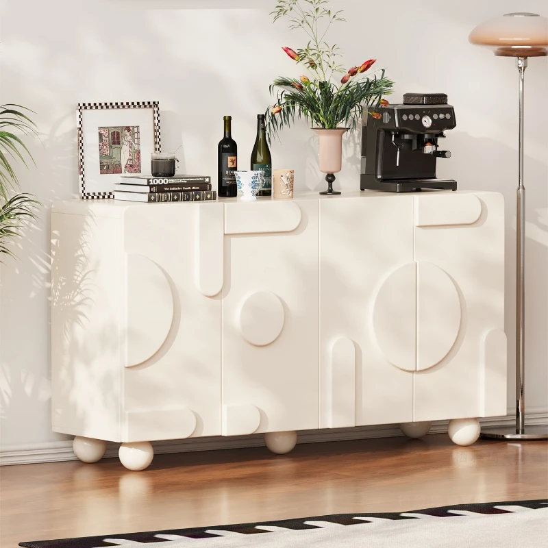 

cream-style solid wood sideboard light luxury living room storage cabinet high-end 침대 협탁테이블 원목 수납장 kitchen pantry side cabinet