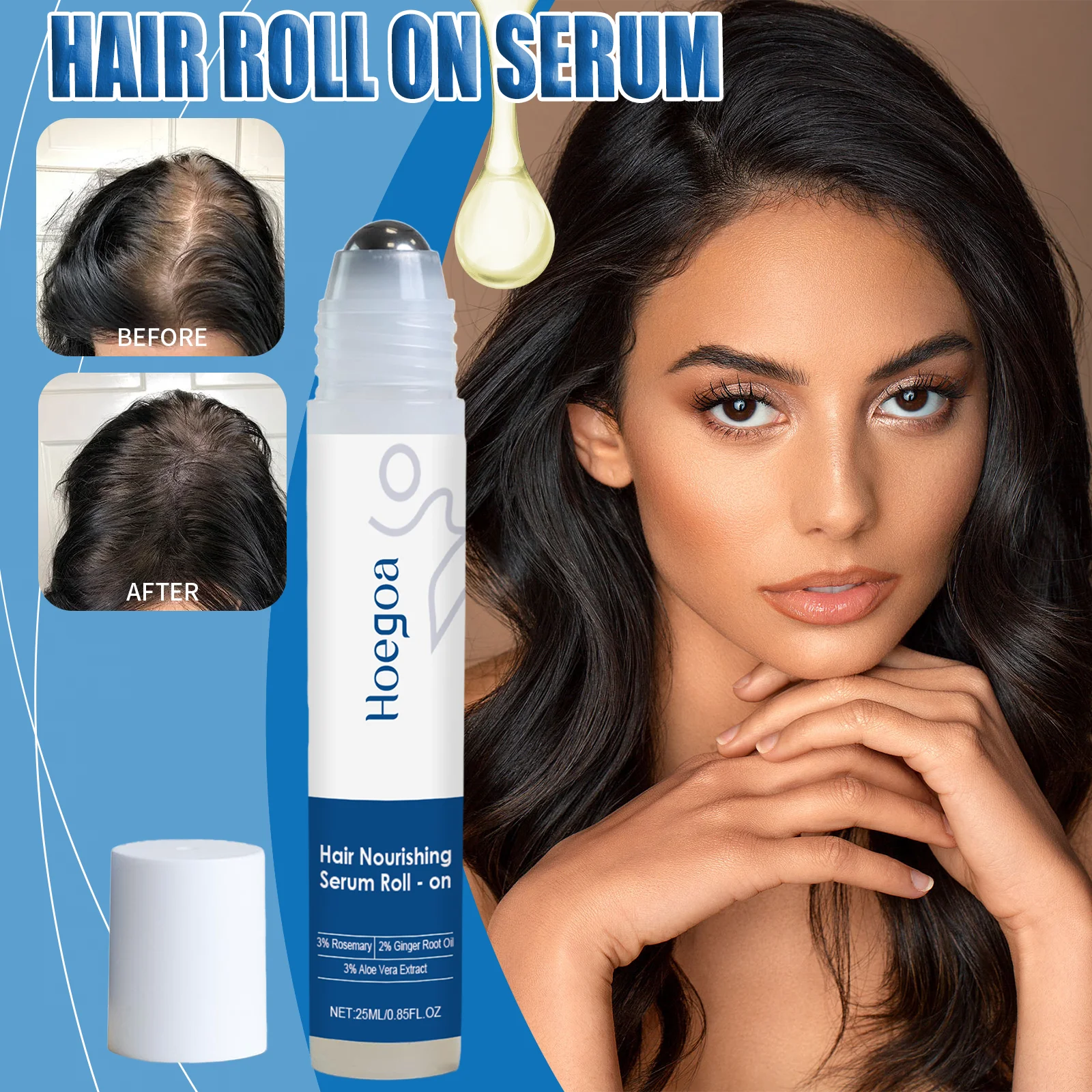 

Роликовая сыворотка для кожи головы Гідратационная нежирная формула для истонченных волос Внешний вид Объем Повышение Ежедневный комфорт Легкий вес