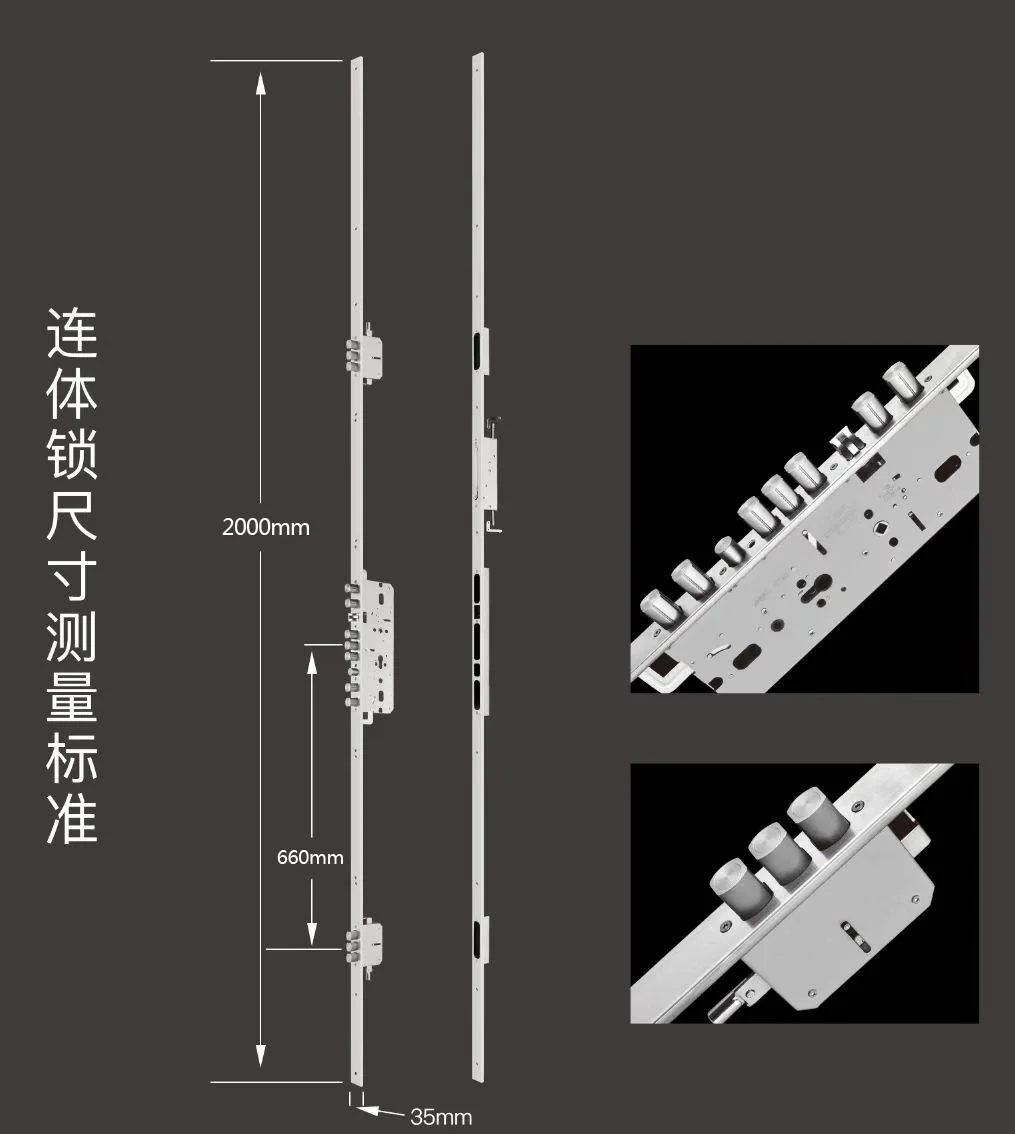 long multipoint 6068 mortise for home Door Lock and Outside door