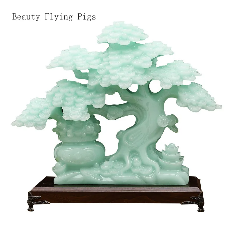 

New Chinese style resin fortune tree, treasure bowl, lucky decorations, office stores, living room decorations, opening gifts