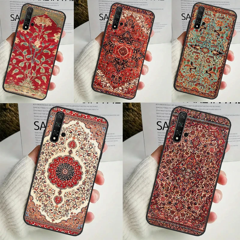 Persian Carpet Floral Pattern Funda For Huawei Nova Y91 Y90 Y70 Y60 Y61 9 10 SE 11i 8i 7i 3i 5T P30 P40 Lite P60 Pro Case