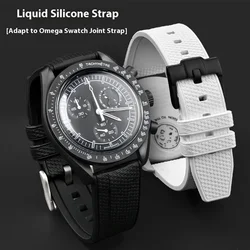 20mm 22mm Liquid Silicone Strap for Swatch X Omega MoonSwatch Sport Diving Quick Release Watch Band for Rolex Seiko Blancpain