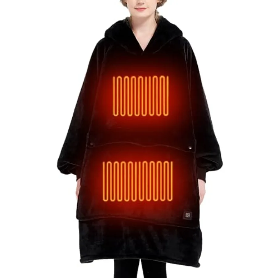 

Electric Wearable Throw Battery Operated Portable USB Cordless Outdoor Hoodie Sweatshirt