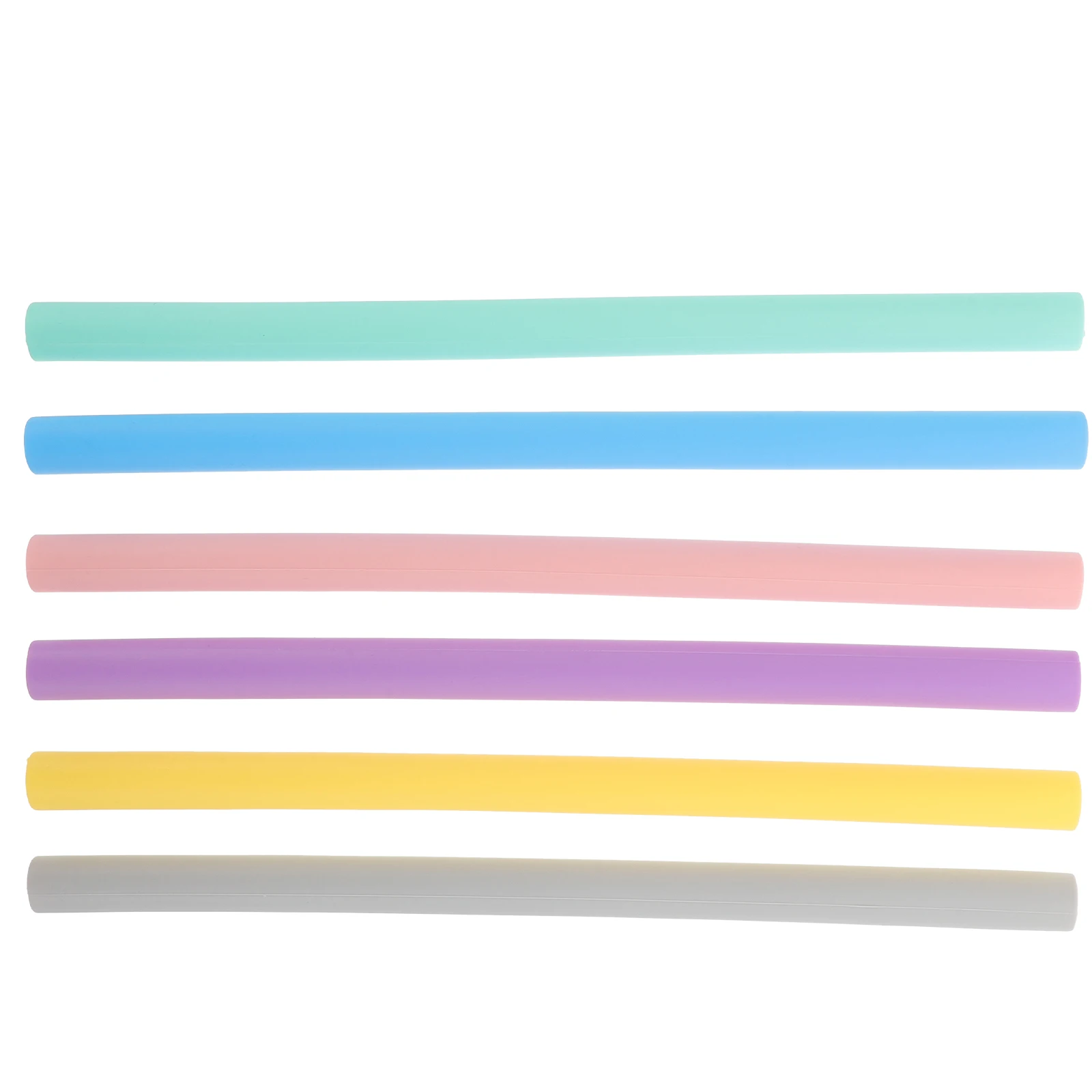 

6pcs Foldable Silicone Straws Reusable Wide Size for Hot Cold Beverages Portable Travel Milk Tea Smoothie Straws Health Care