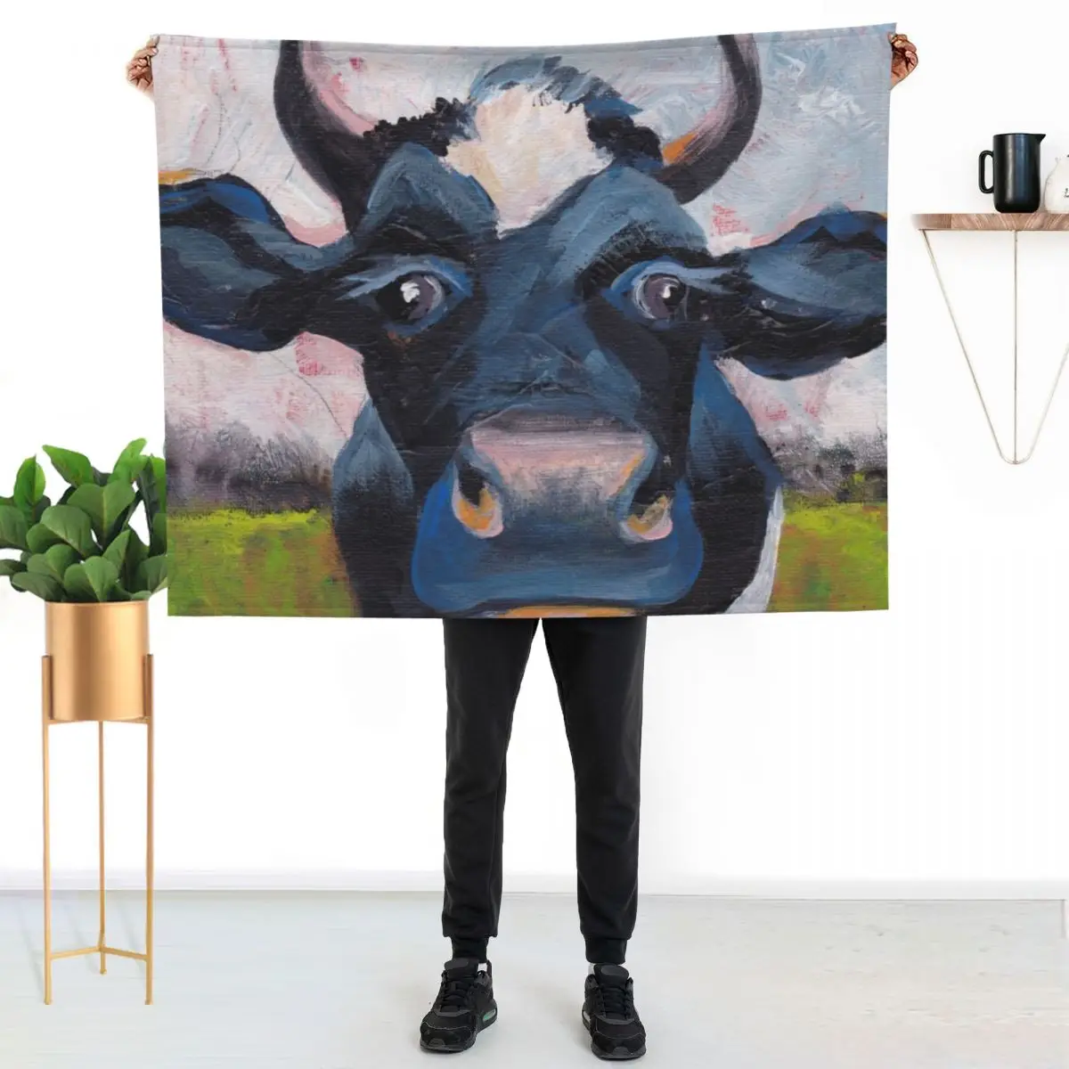 Mad Cow Throw Blanket Comforter Multi-Purpose For Sofa Thin Tourist Blankets