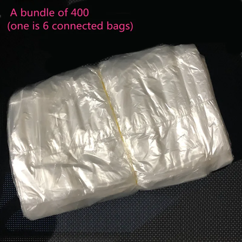 Sample Bag Lipstick Tube Packing 6 Bags Cosmetic Lip Gloss Eyelash Tube Compartmental Bag Protective Bag PE Plastic A Bag of 400