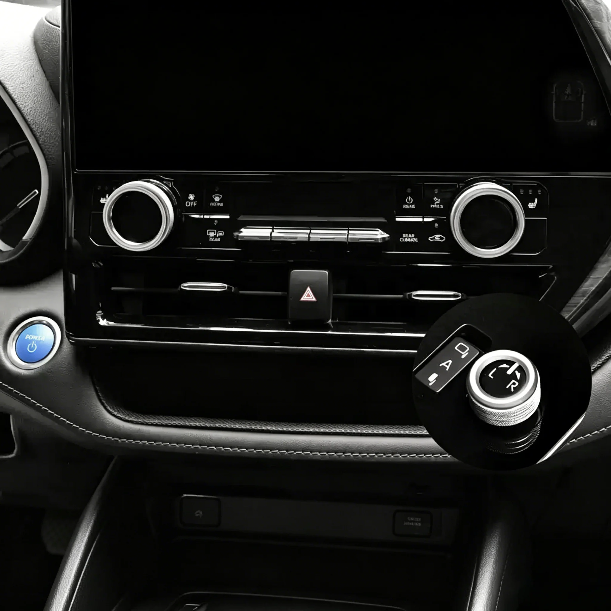 Car Air Conditioner Control Knob Adjustment Ring Central Console Interior Decorative Trim Accessories for Toyota Fortuner Hilux