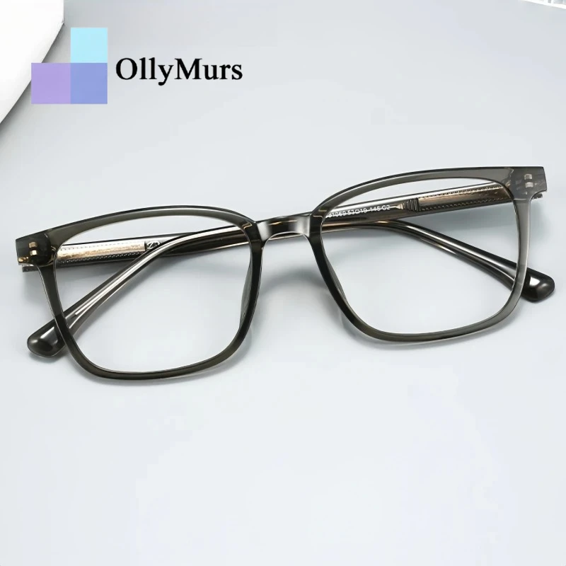 

OLLYMURS Ретро-квадратные мужские очки, ультралегкие, модные, высококачественные, из ацетата TR90, оправа для оптических очков по рецепту, для женщин