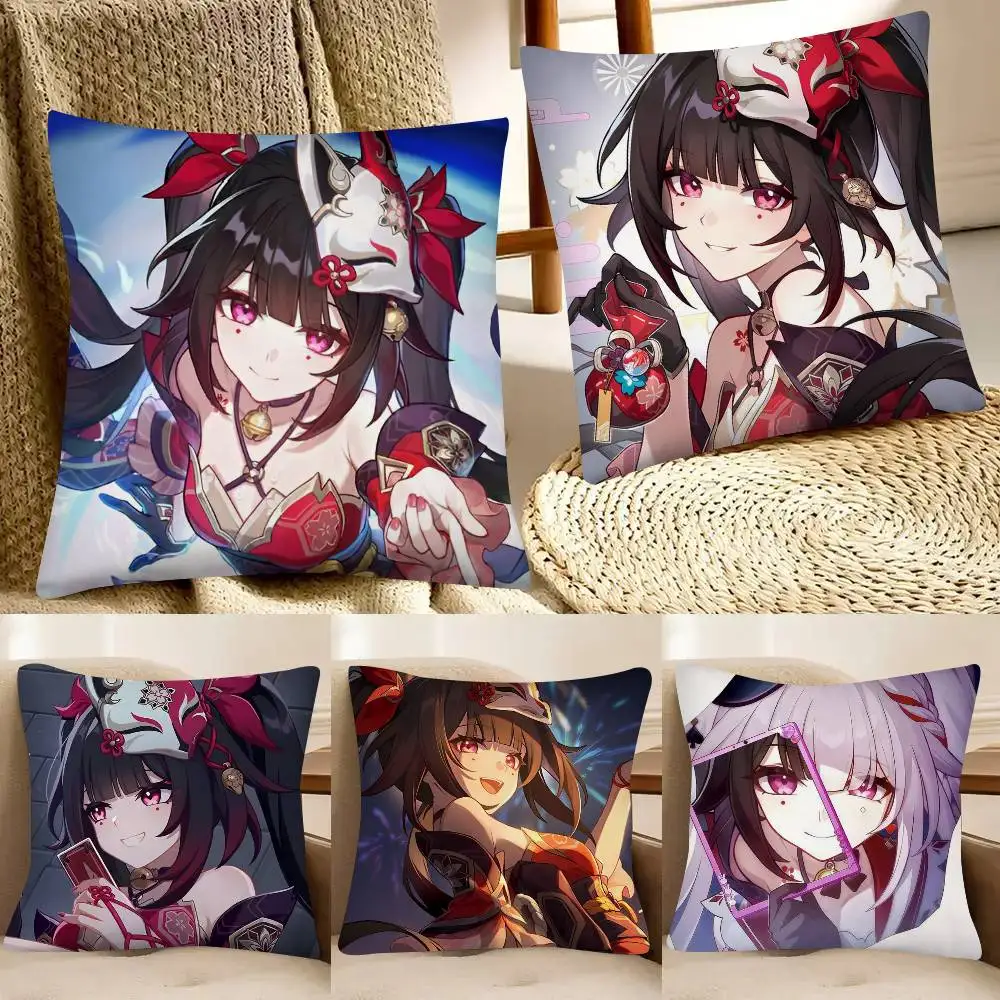 1pc Sparkle Honkai Star Rail Pillow Case Fashion Square Pillowcase Bedroom Sofa Room Ins Decoration Leisure