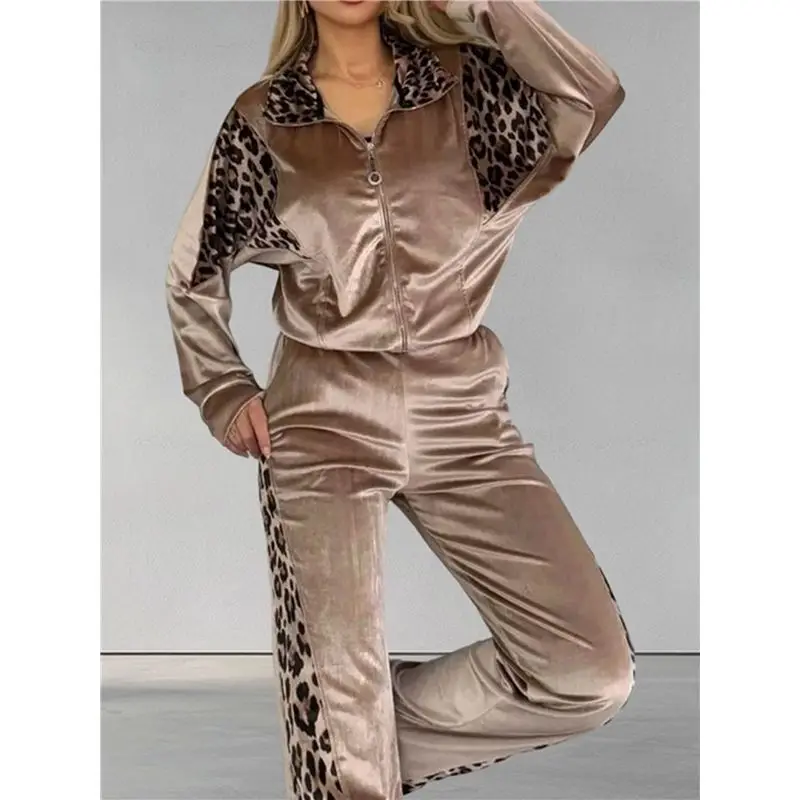 CYL-Womens 2 قطعة سحاب مقنع وأكمام طويلة، سروال طويل نحيف، بدلة رياضية بلون سادة، بدلة رياضية غير رسمية #4